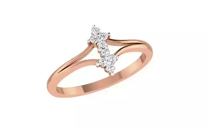 Women Diamond Ring 3dm stl render details