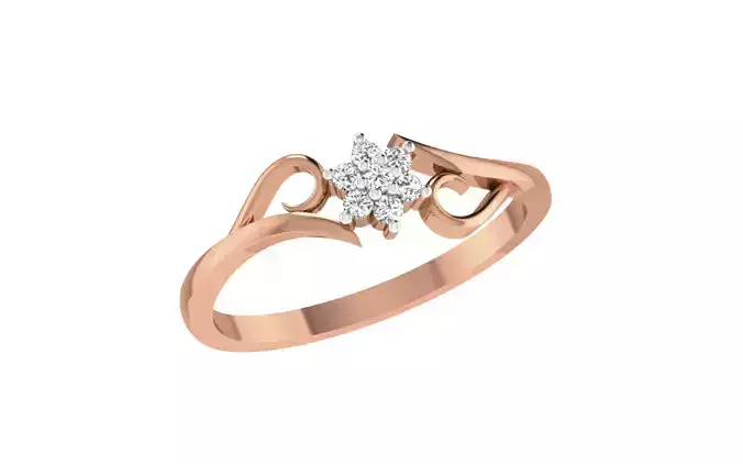 Women Diamond Ring 3dm stl render details