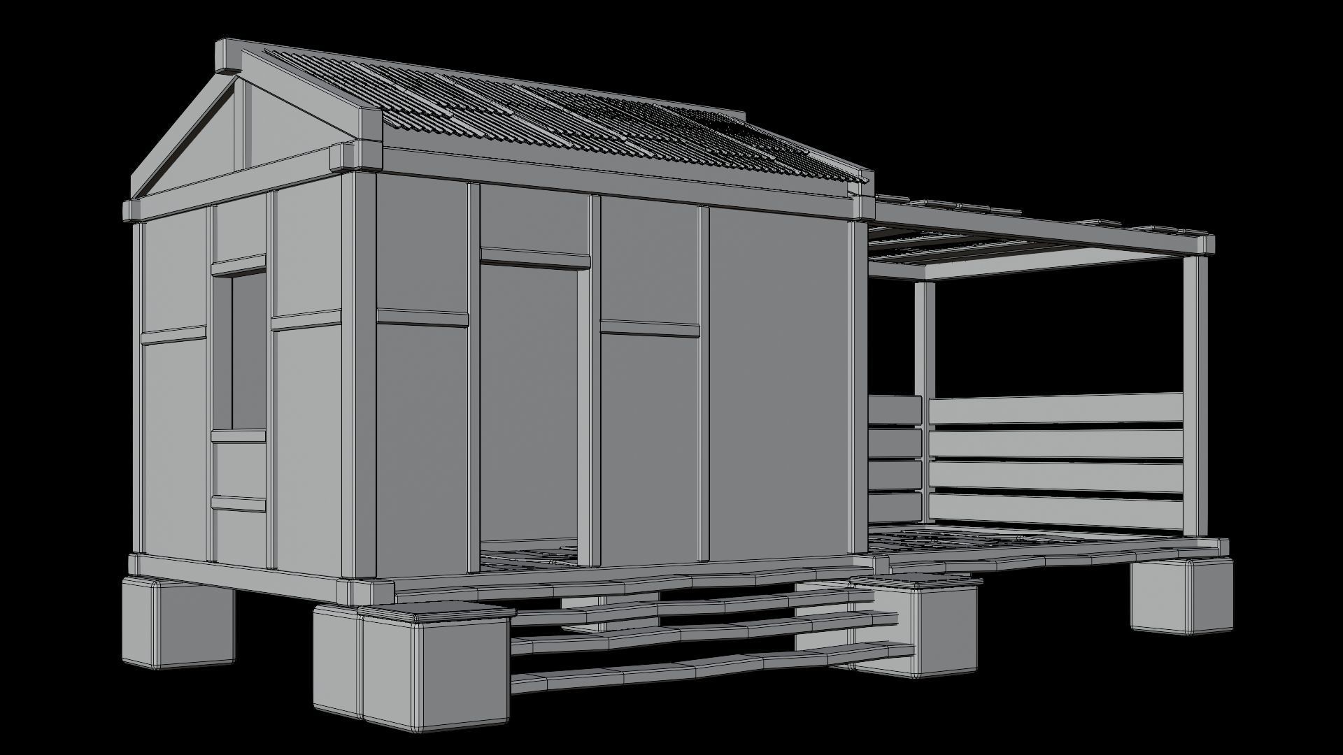 Medieval Houses 61- 4K Textures Game Ready Low-poly 3D model_8