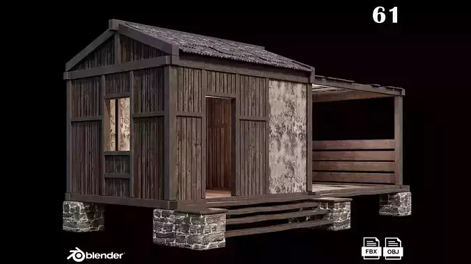 Medieval Houses 61- 4K Textures Game Ready