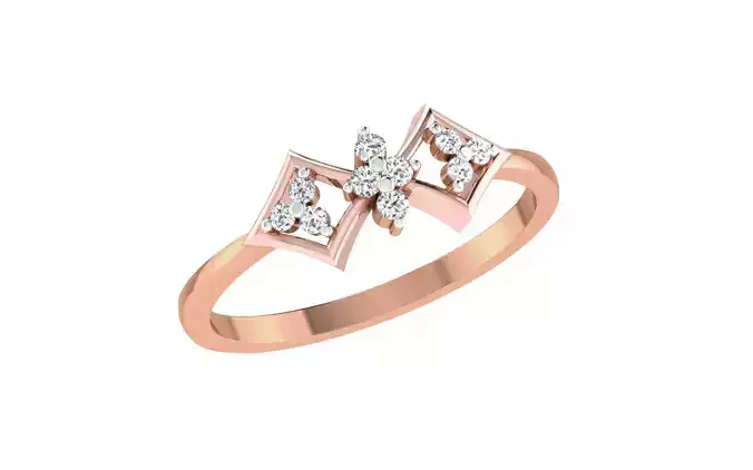 Women Diamond Ring 3dm stl render details