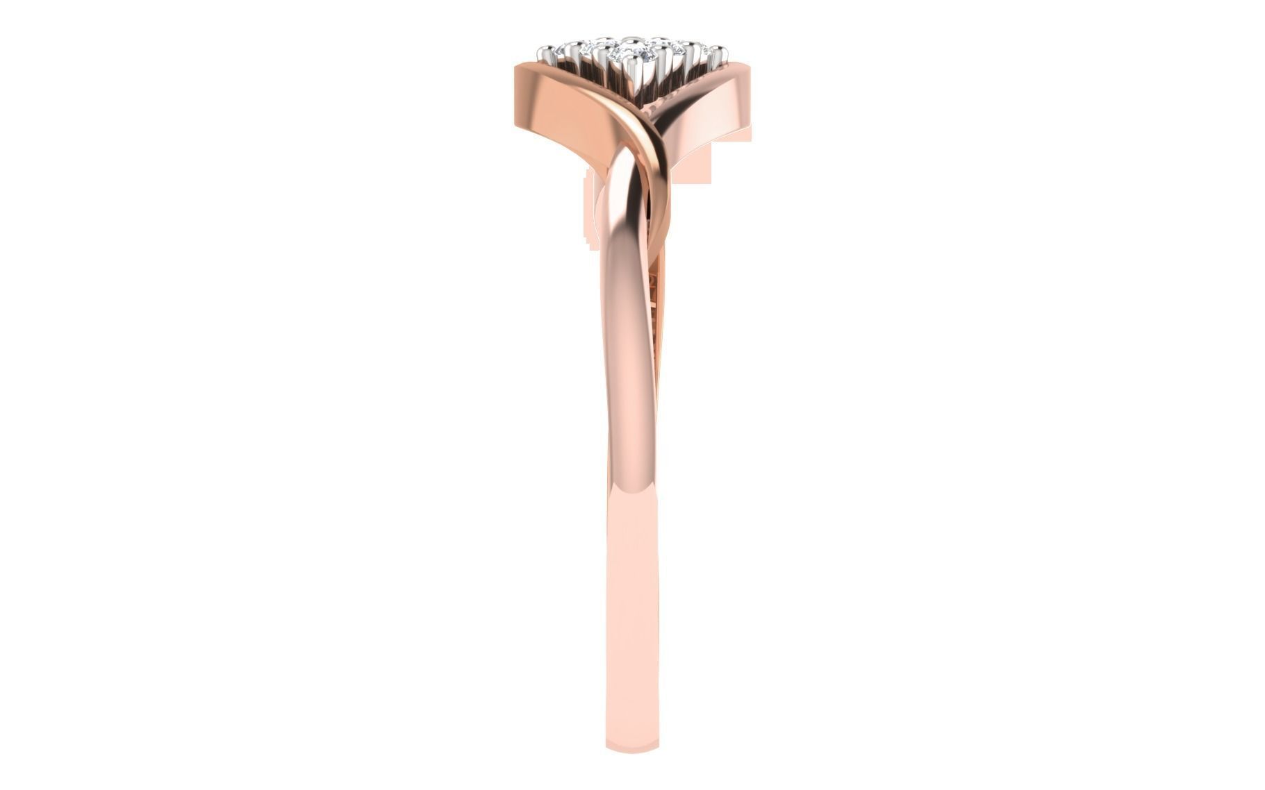 Women Diamond Ring 3dm stl render details 3D print model_6