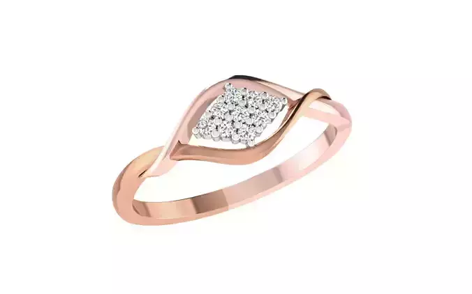 Women Diamond Ring 3dm stl render details