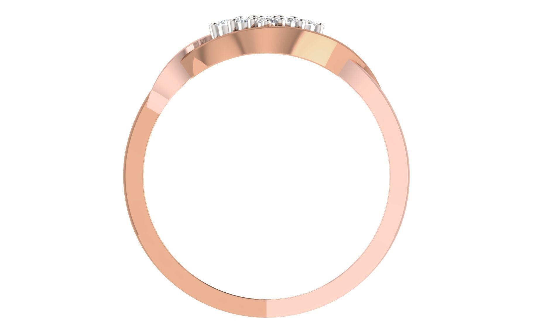 Women Diamond Ring 3dm stl render details 3D print model_4