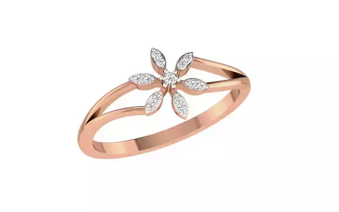Women Diamond Ring 3dm stl render details