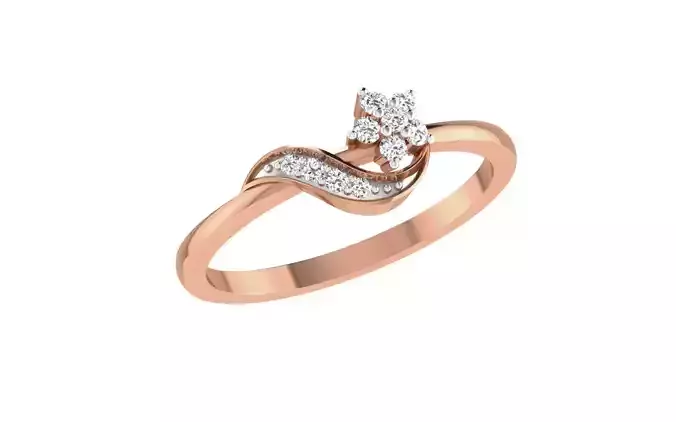 Women Diamond Ring 3dm stl render details