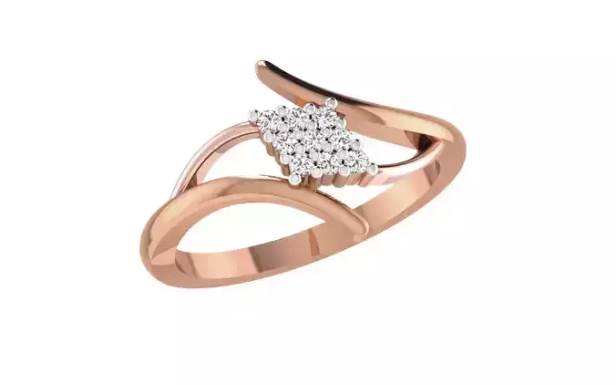 Women Diamond Ring 3dm stl render details