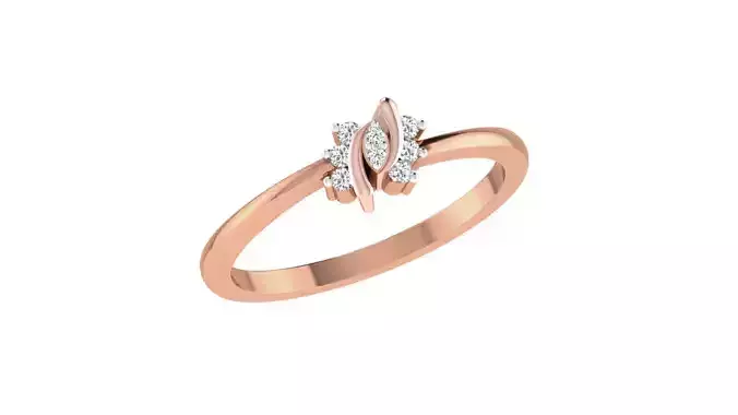 Women Diamond Ring 3dm stl render details
