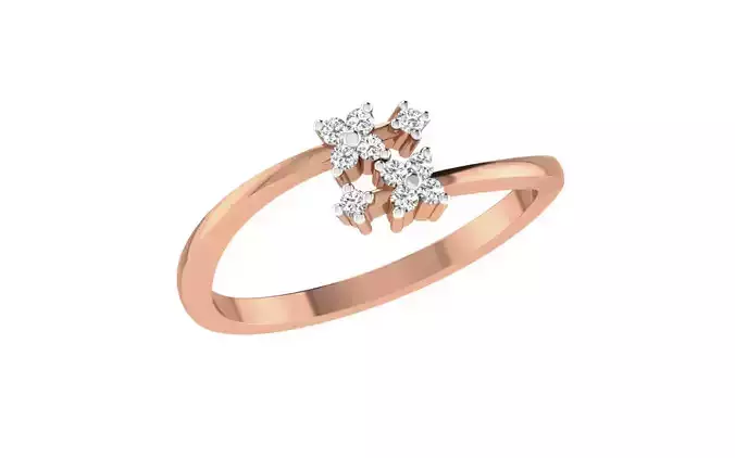 Women Diamond Ring 3dm stl render details