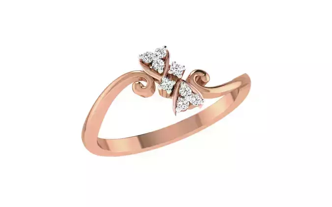Women Diamond Ring 3dm stl render details