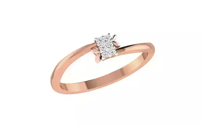 Women Diamond Ring 3dm stl render details