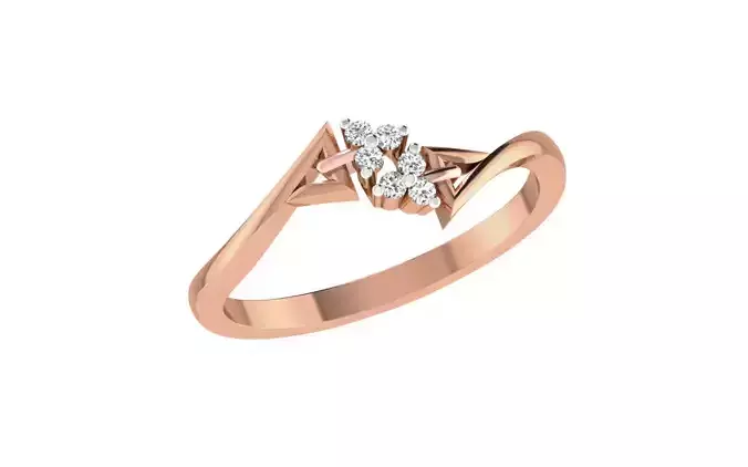 Women Diamond Ring 3dm stl render details