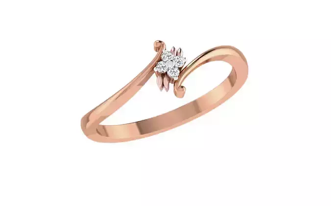 Women Diamond Ring 3dm stl render details
