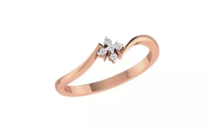 Women Diamond Ring 3dm stl render details