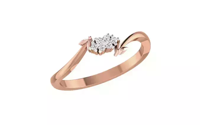 Women Diamond Ring 3dm stl render details