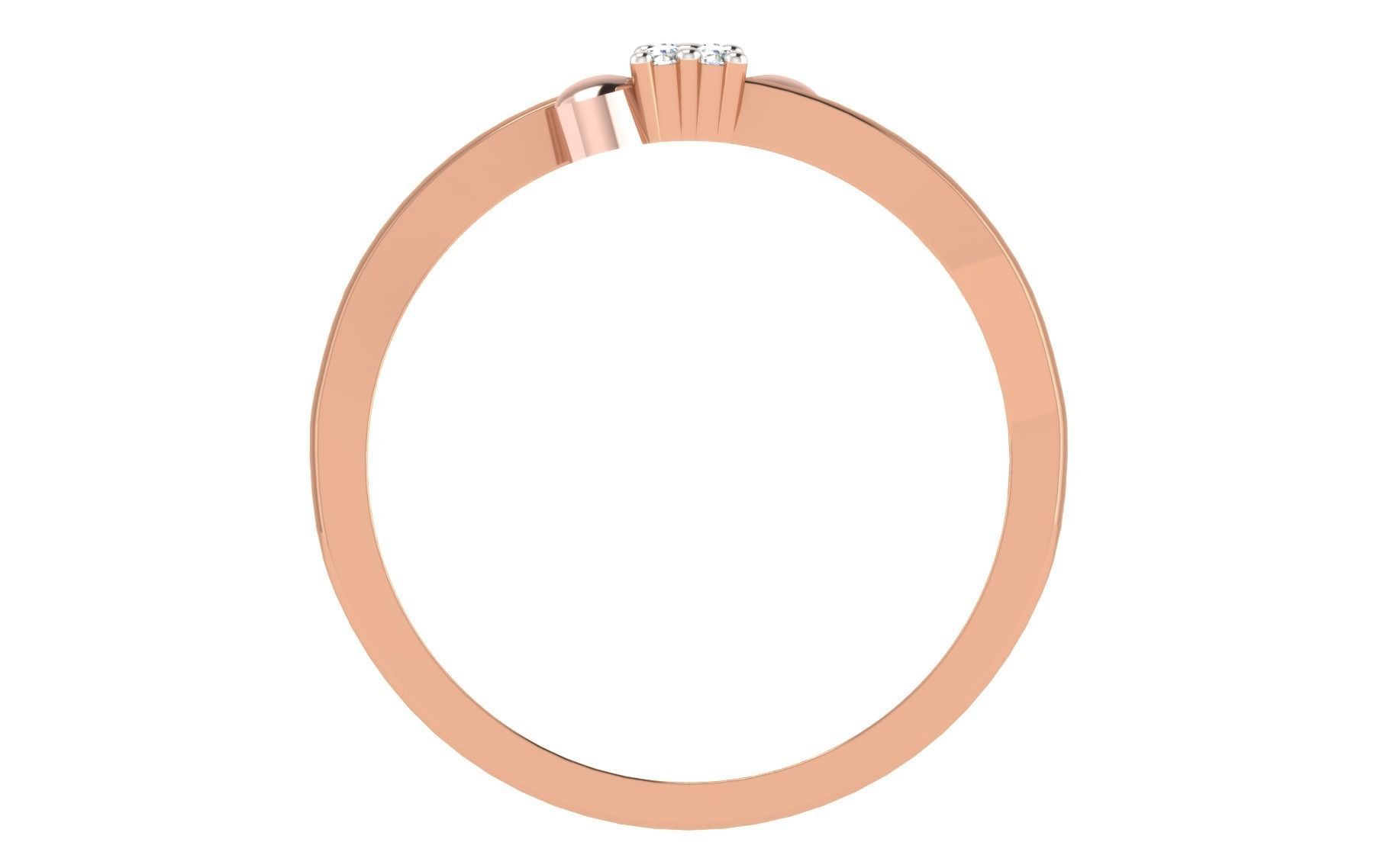 Women Diamond Ring 3dm stl render details 3D print model_4