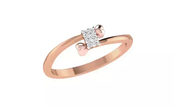 Women Diamond Ring 3dm stl render details
