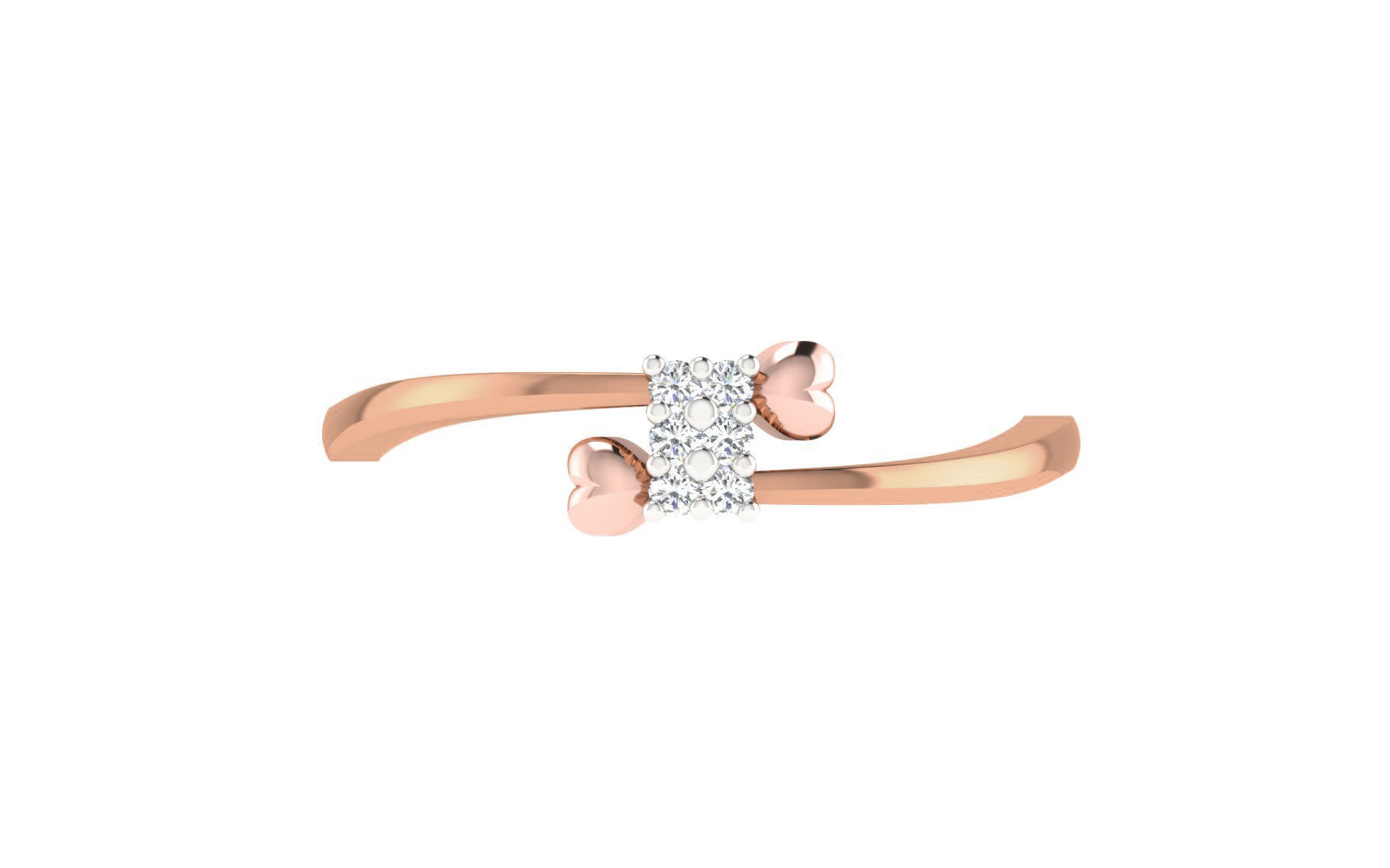 Women Diamond Ring 3dm stl render details 3D print model_7