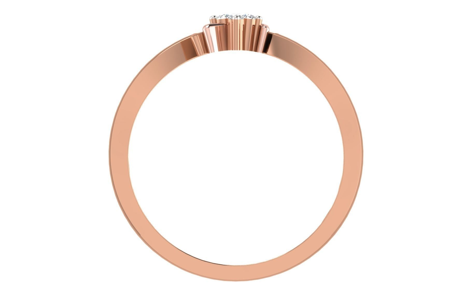 Women Diamond Ring 3dm stl render details 3D print model_4