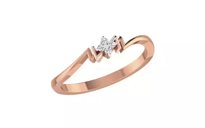 Women Diamond Ring 3dm stl render details