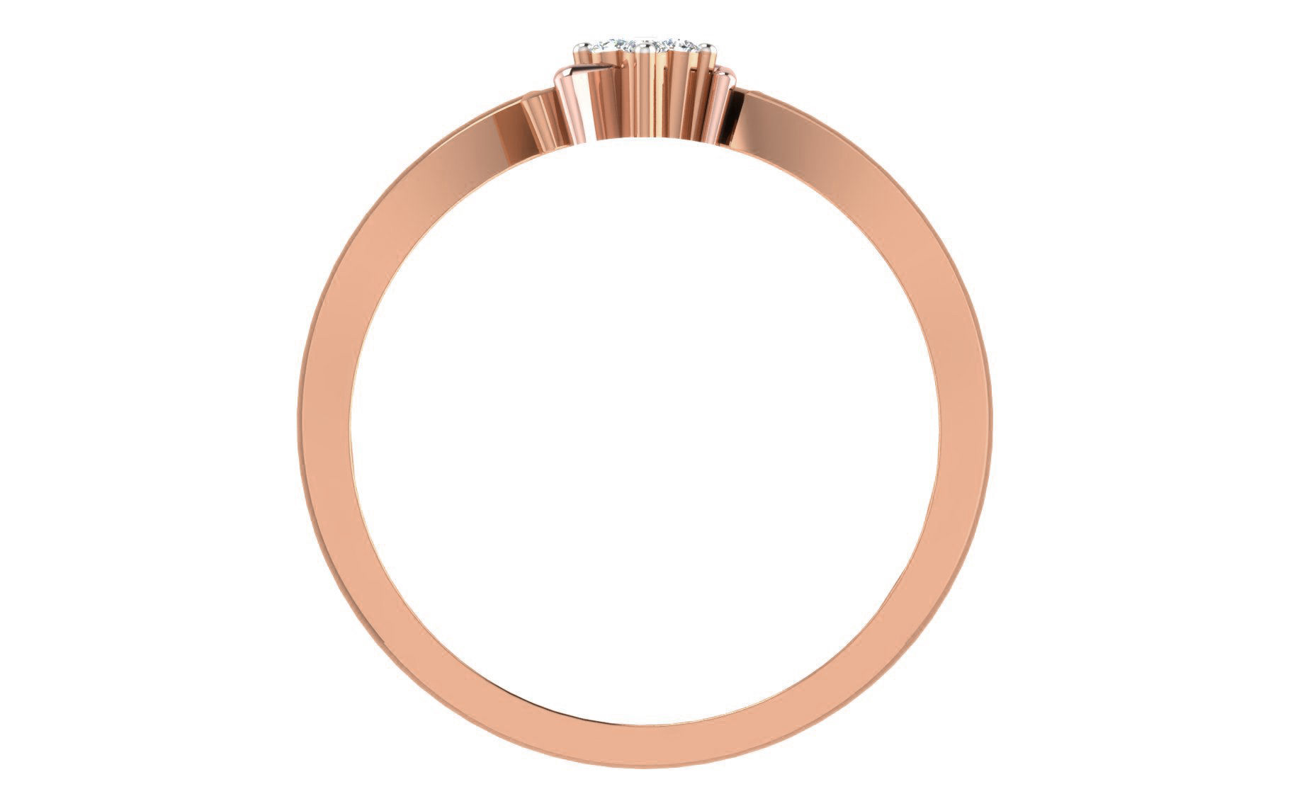 Women Diamond Ring 3dm stl render details 3D print model_2