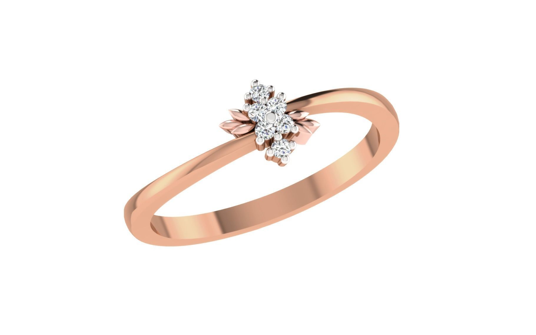 Women Diamond Ring 3dm stl render details 3D print model_1