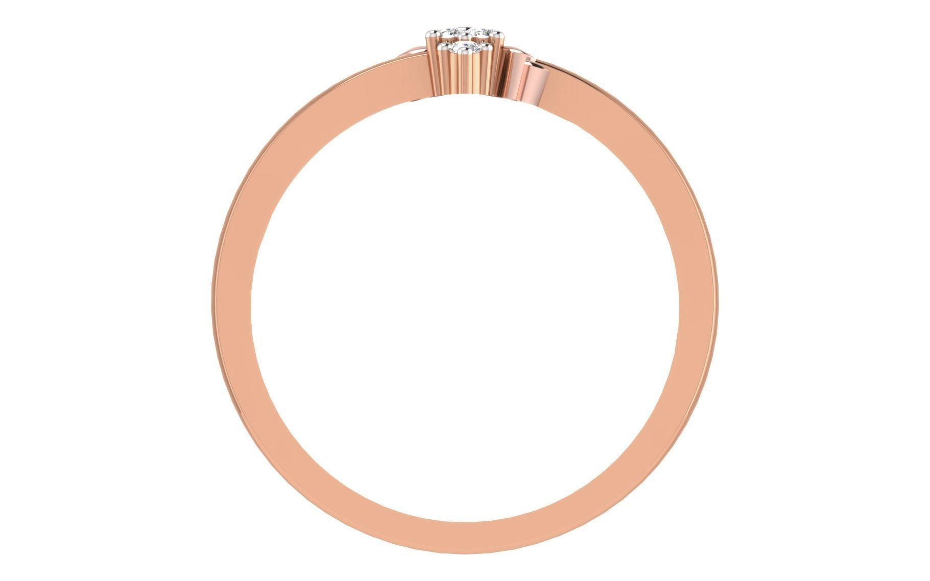 Women Diamond Ring 3dm stl render details 3D print model_3