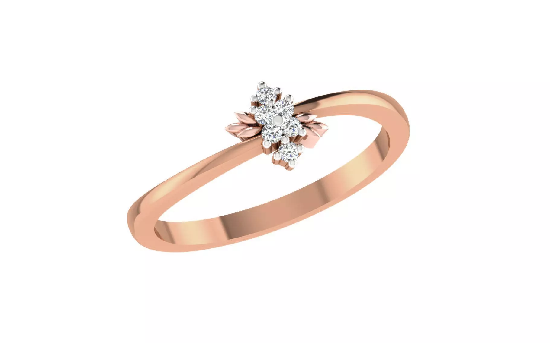 Women Diamond Ring 3dm stl render details 3D print model_0