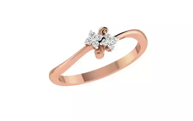 Women Diamond Ring 3dm stl render details
