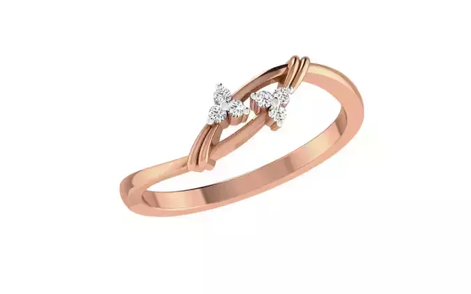 Women Diamond Ring 3dm stl render details