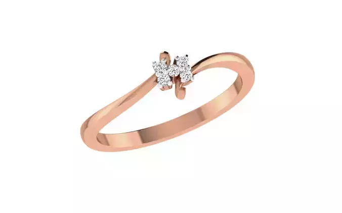 Women Diamond Ring 3dm stl render details