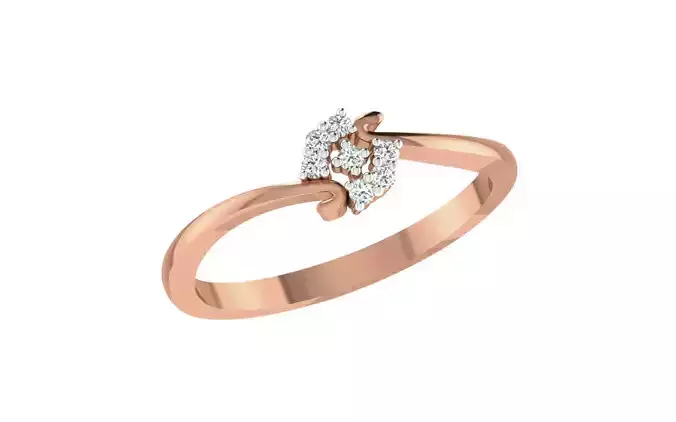 Women Diamond Ring 3dm stl render details