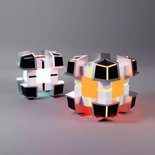 Electric Grenade Low-Poly 3D Model