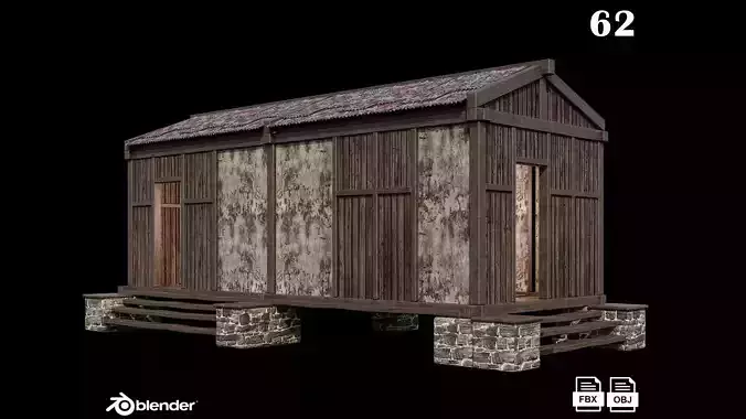 Medieval Houses 62- 4K Textures Game Ready