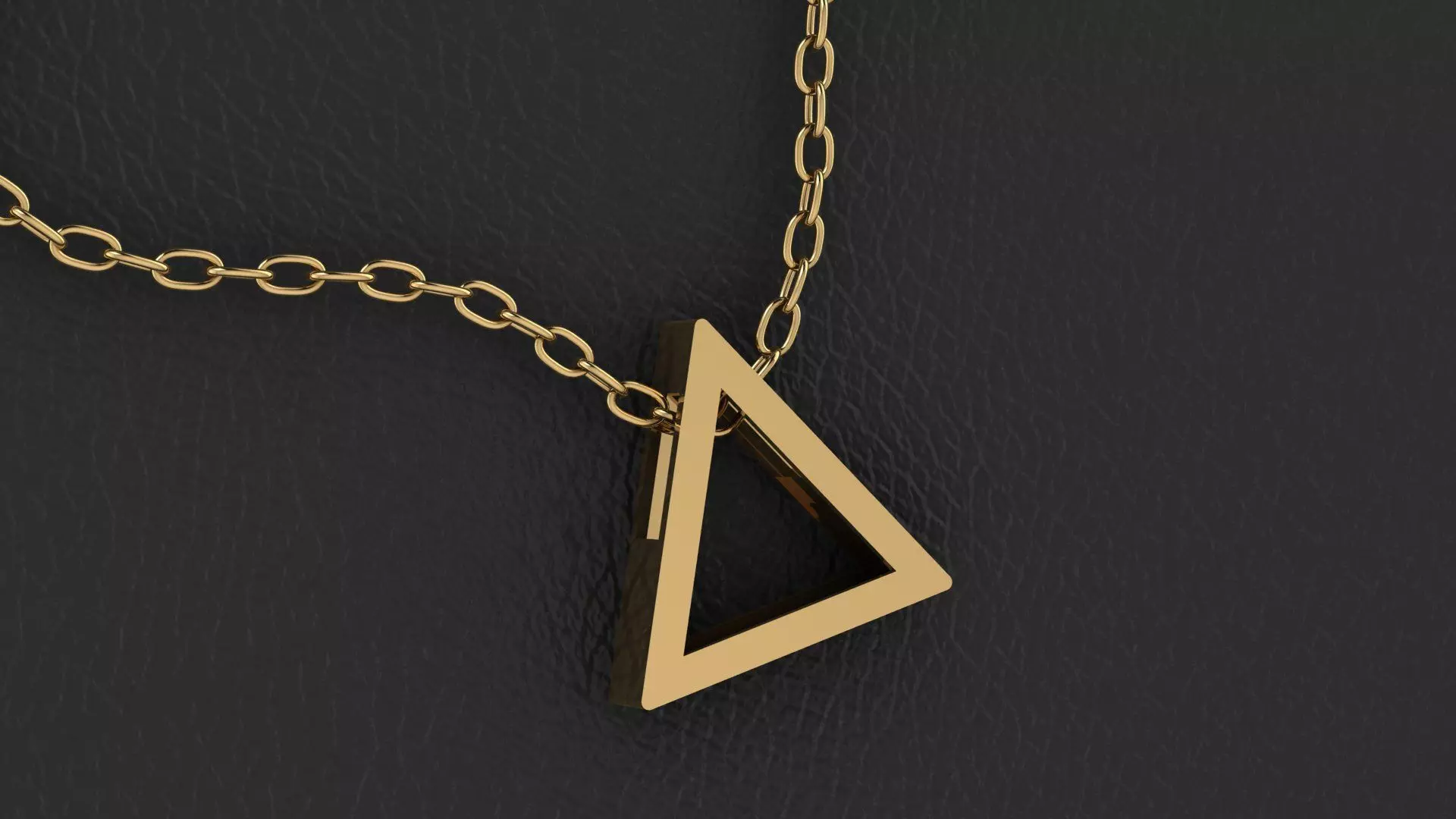 triangle pendant 3D print model_0