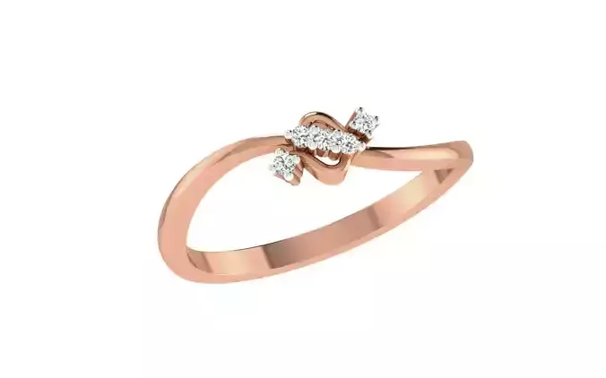 Women Diamond Ring 3dm stl render details