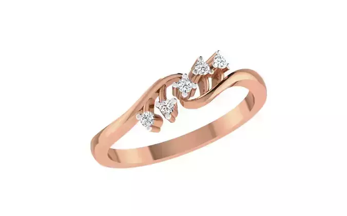 Women Diamond Ring 3dm stl render details