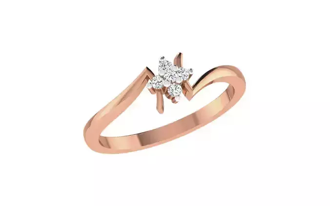 Women Diamond Ring 3dm stl render details