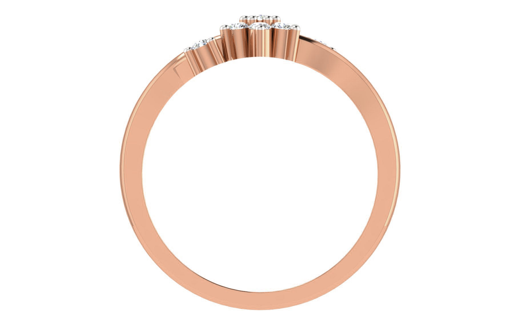 Women Diamond Ring 3dm stl render details 3D print model_2