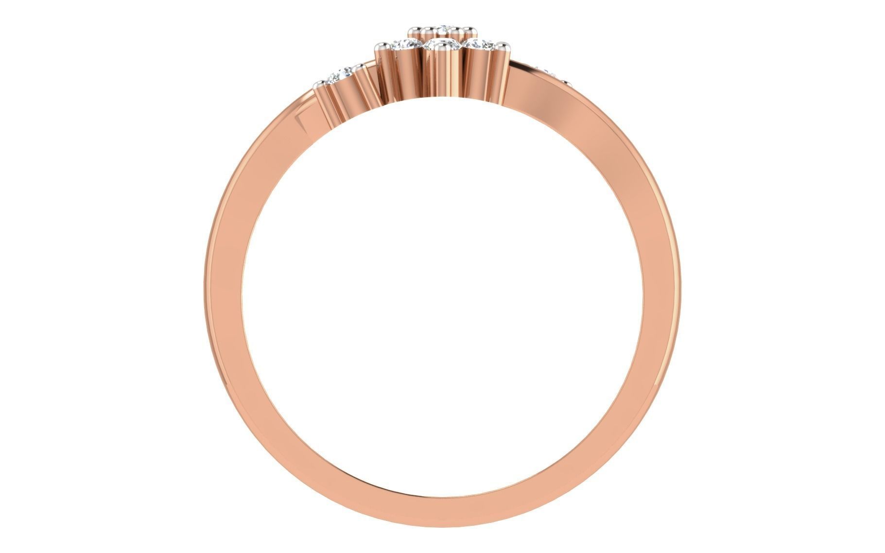 Women Diamond Ring 3dm stl render details 3D print model_4