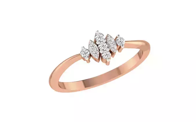 Women Diamond Ring 3dm stl render details