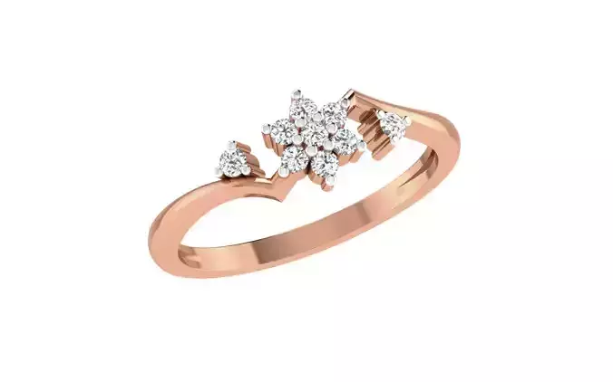 Women Diamond Ring 3dm stl render details