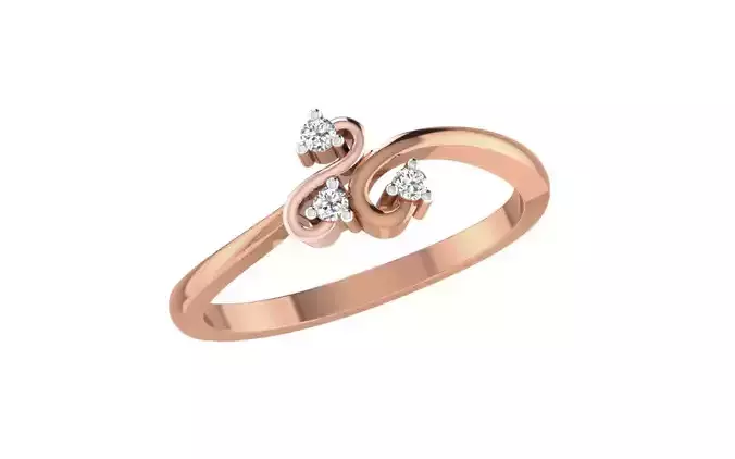 Women Diamond Ring 3dm stl render details