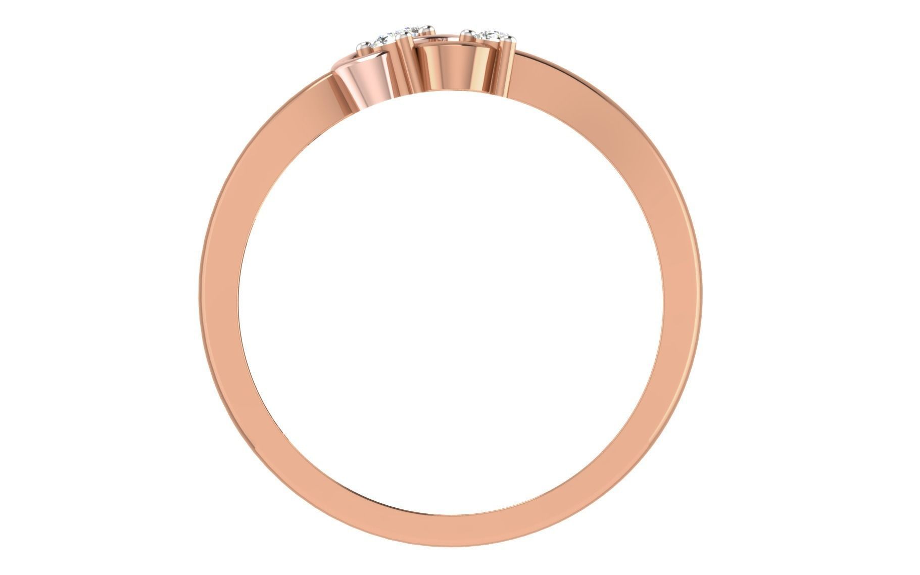 Women Diamond Ring 3dm stl render details 3D print model_4