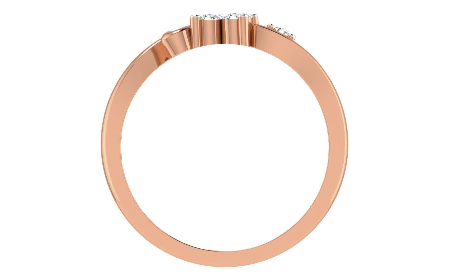 Women Diamond Ring 3dm stl render details 3D print model_2