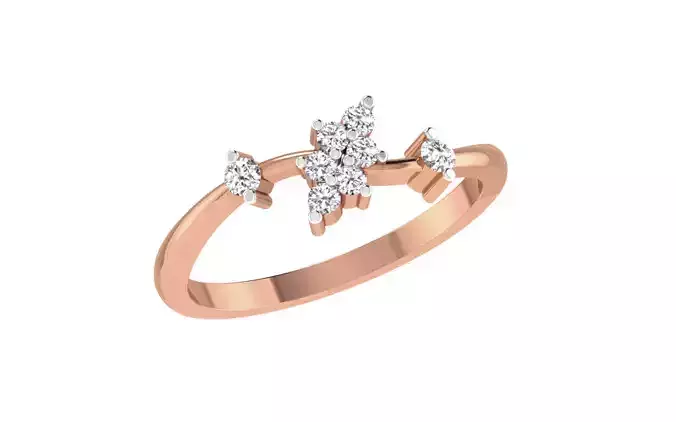 Women Diamond Ring 3dm stl render details