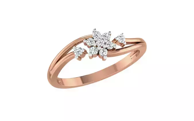 Women Diamond Ring 3dm stl render details
