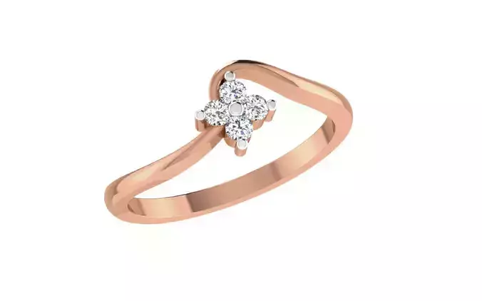 Women Diamond Ring 3dm stl render details