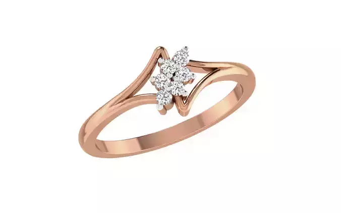 Women Diamond Ring 3dm stl render details