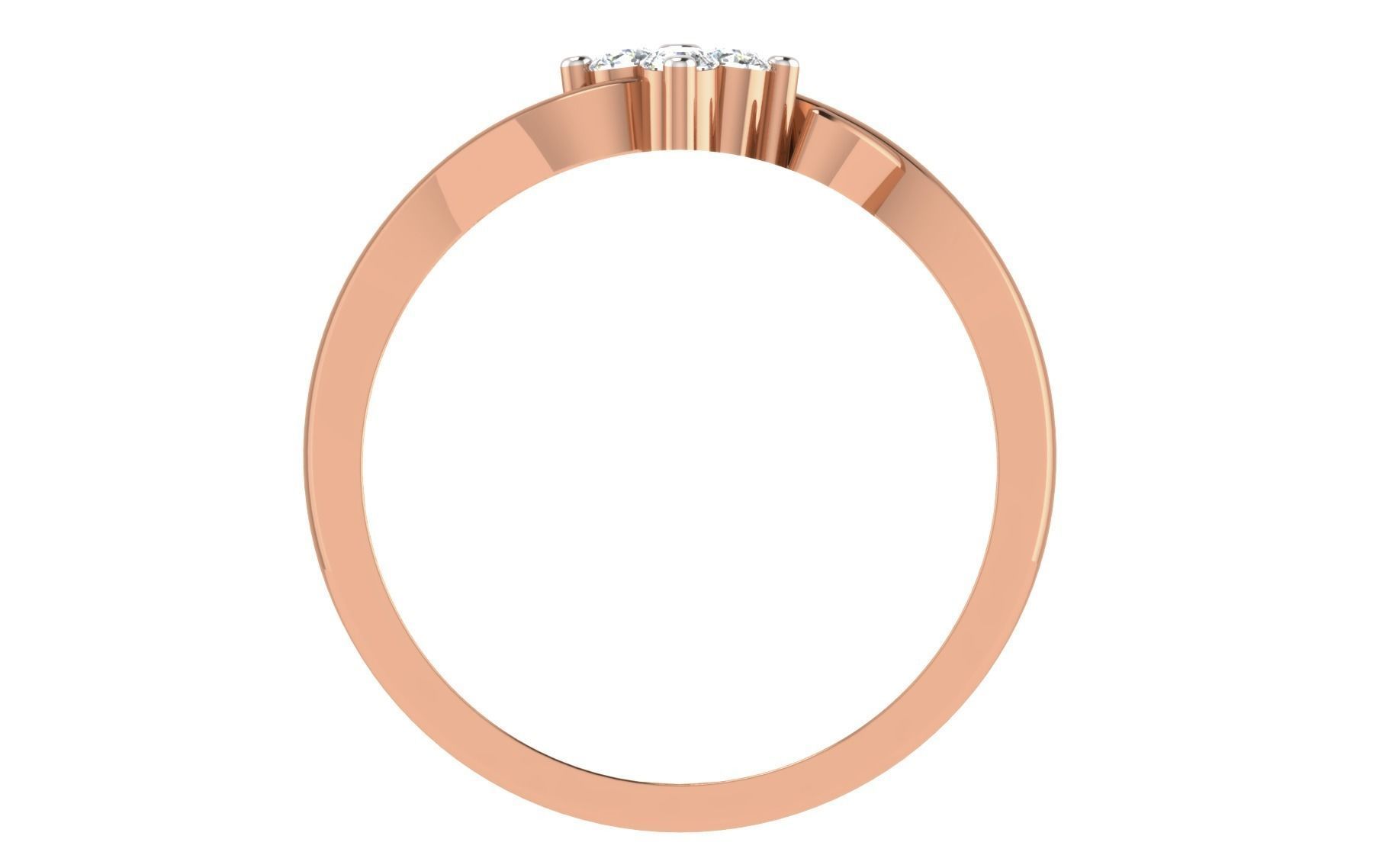 Women Diamond Ring 3dm stl render details 3D print model_4